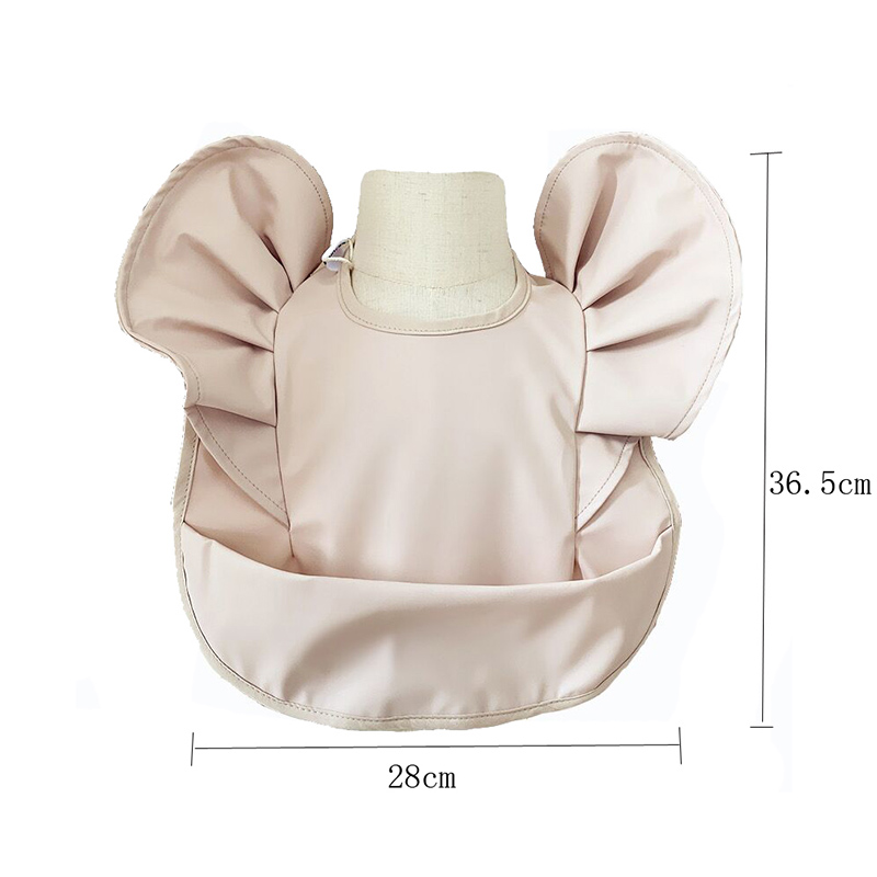 Ruffle Design Premium PU Baby Bib