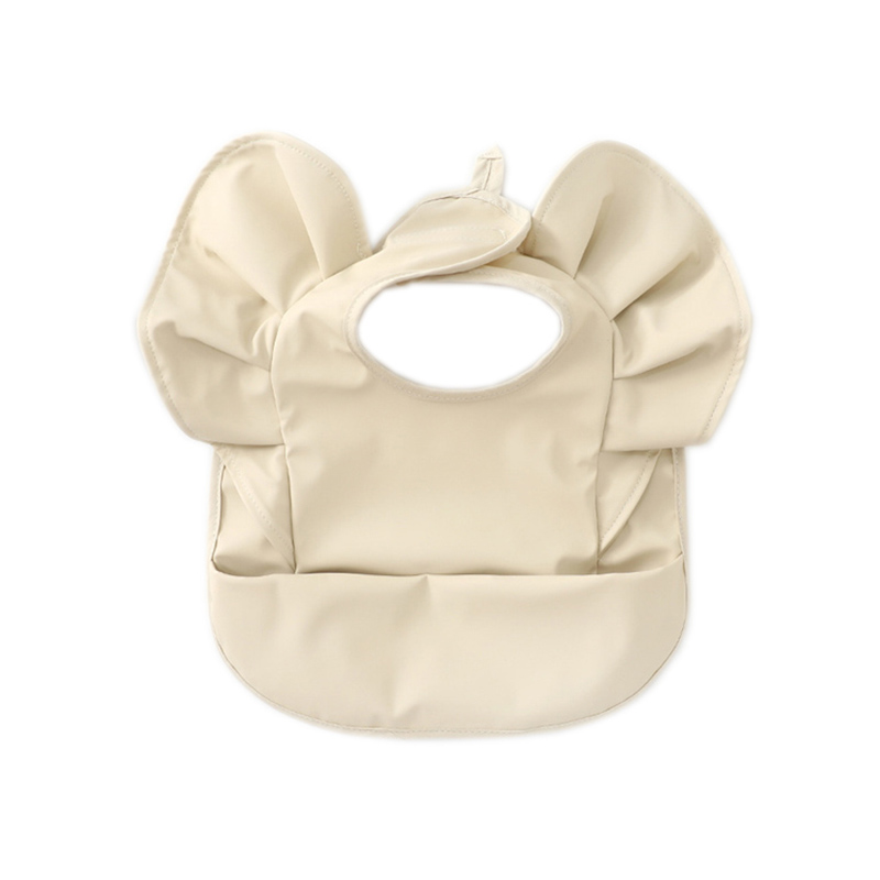 Ruffle Design Premium PU Baby Bib