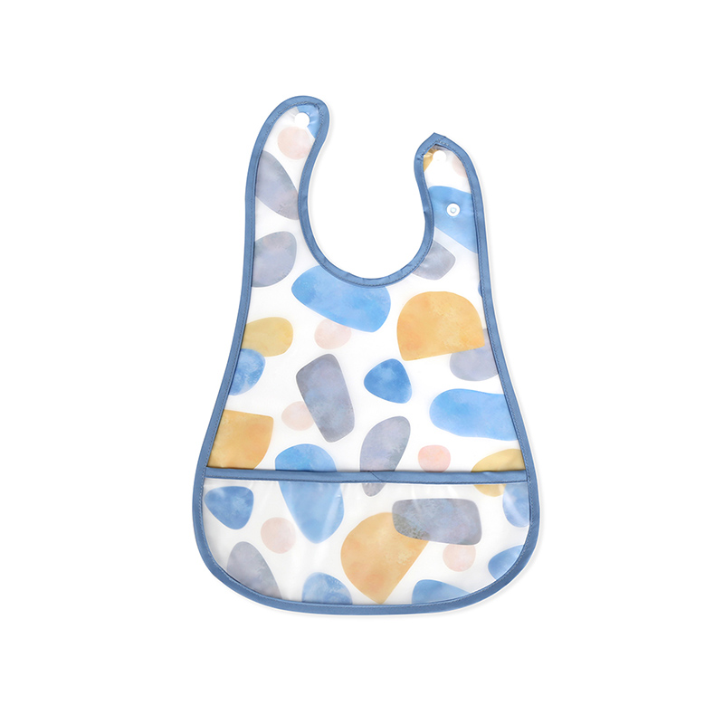 Colorful TPU Baby Bib with Catch Pocket