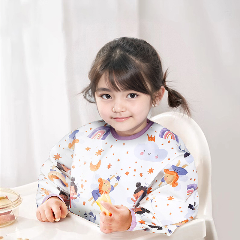 Bee Print Waterproof Sleeve Bib