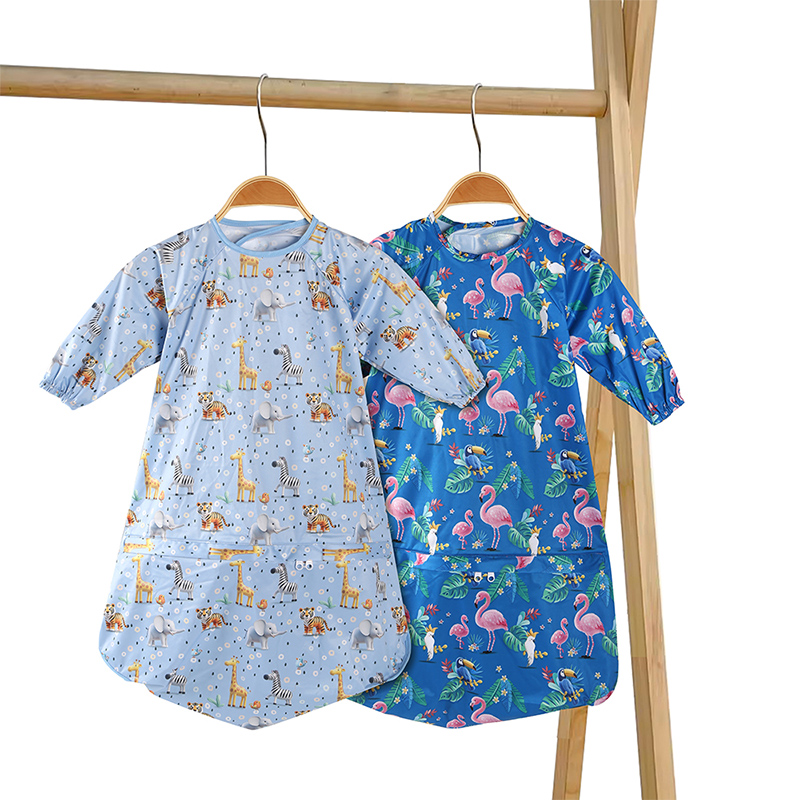 Japanese Standard Long Sleeve PUL Apron Bib