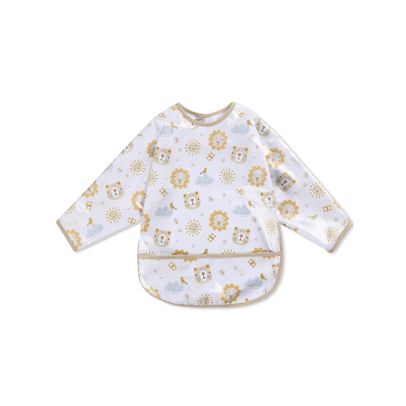 Waterproof PU Long Sleeve Baby Bib