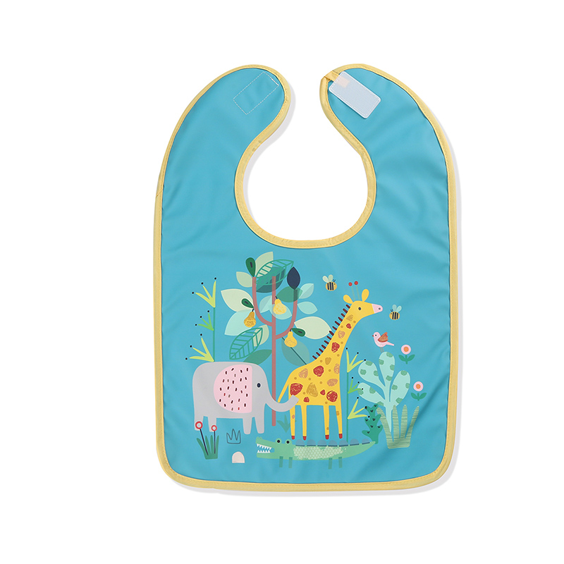 Bird Print Waterproof PU Baby Bib