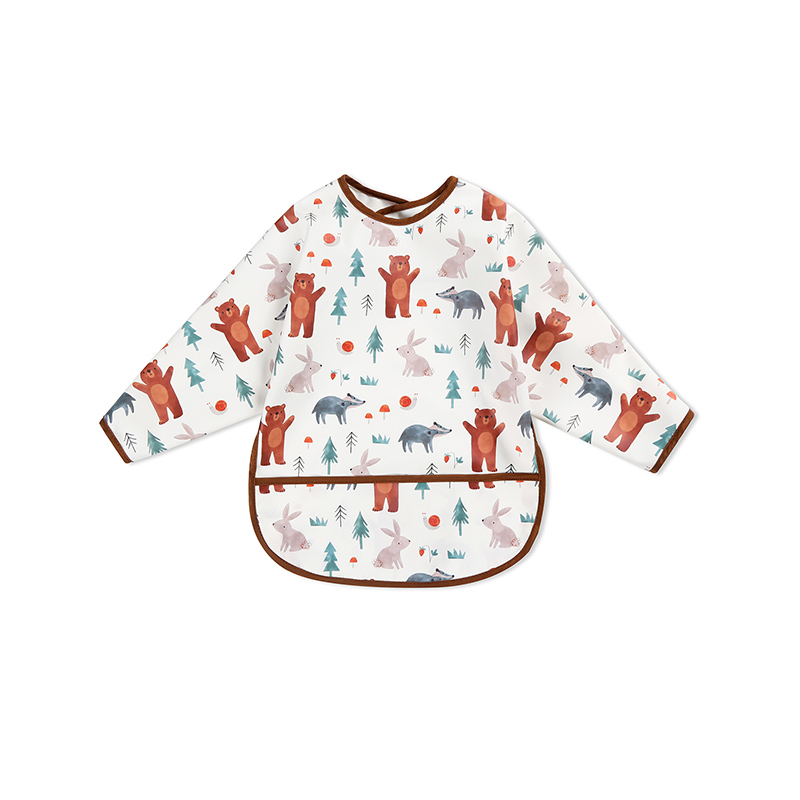 Bee Print Waterproof Sleeve Bib