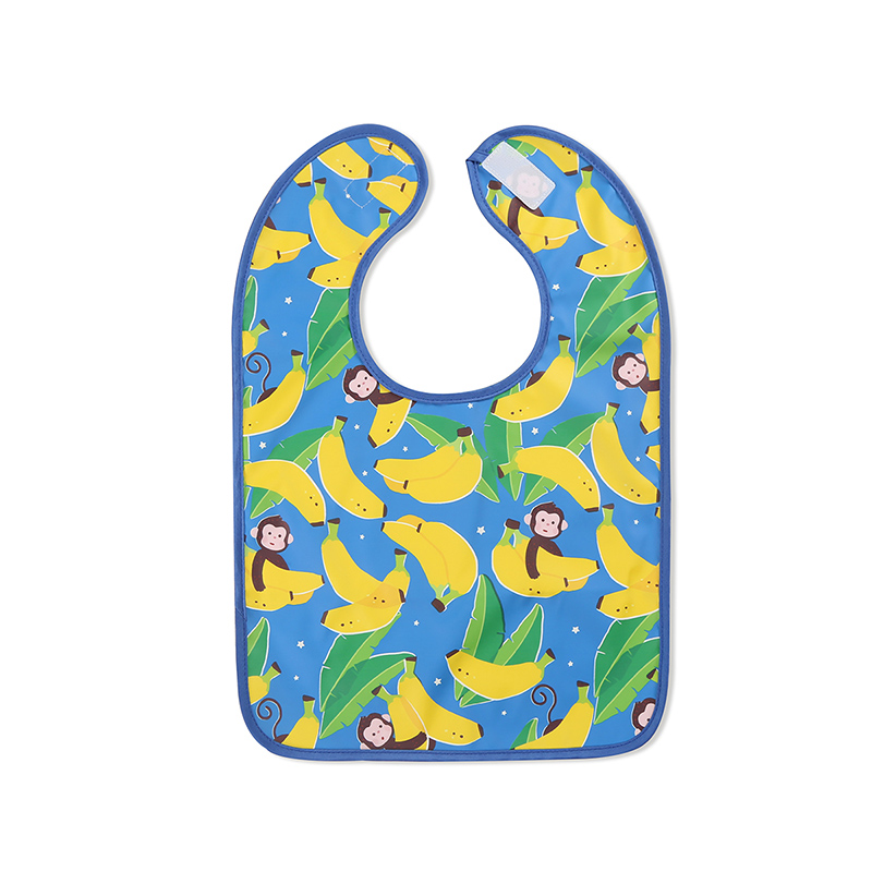Bird Print Waterproof PU Baby Bib