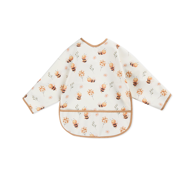 Bee Print Waterproof Sleeve Bib