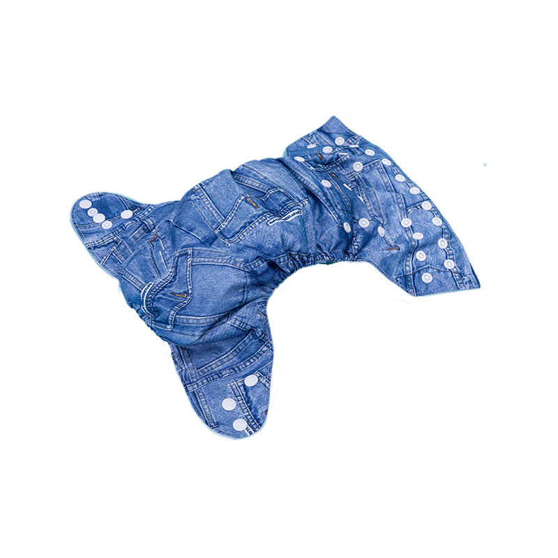 Denim Print Pocket Cloth Diaper