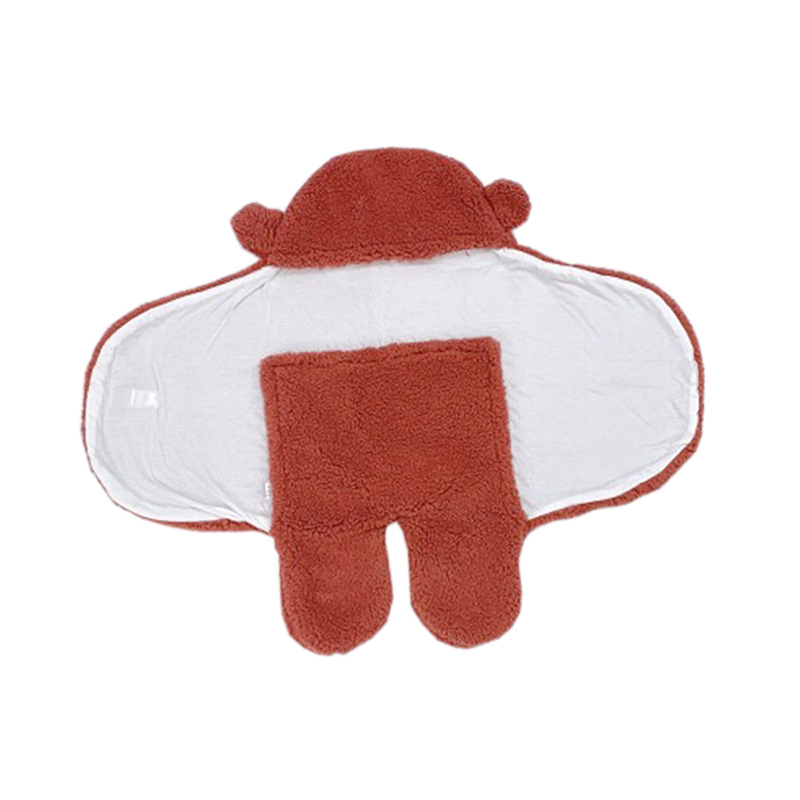 Bear Style Plush Baby Swaddle Blanket