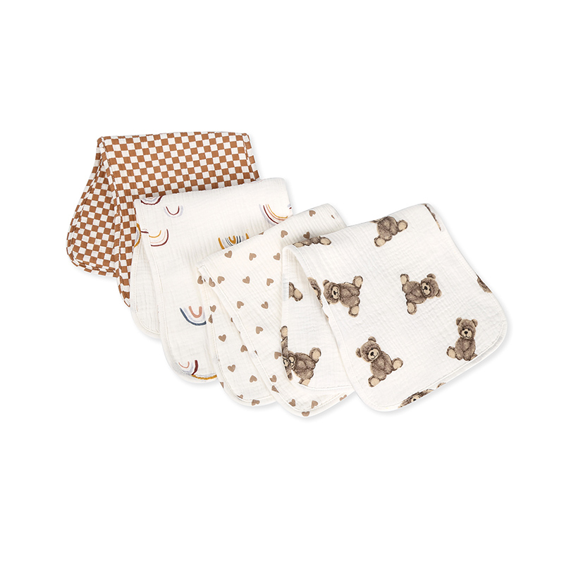 Muslin Baby Burp Cloth Set