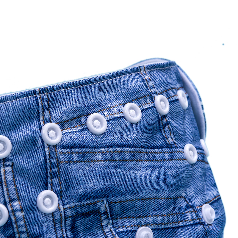Denim Print Pocket Cloth Diaper