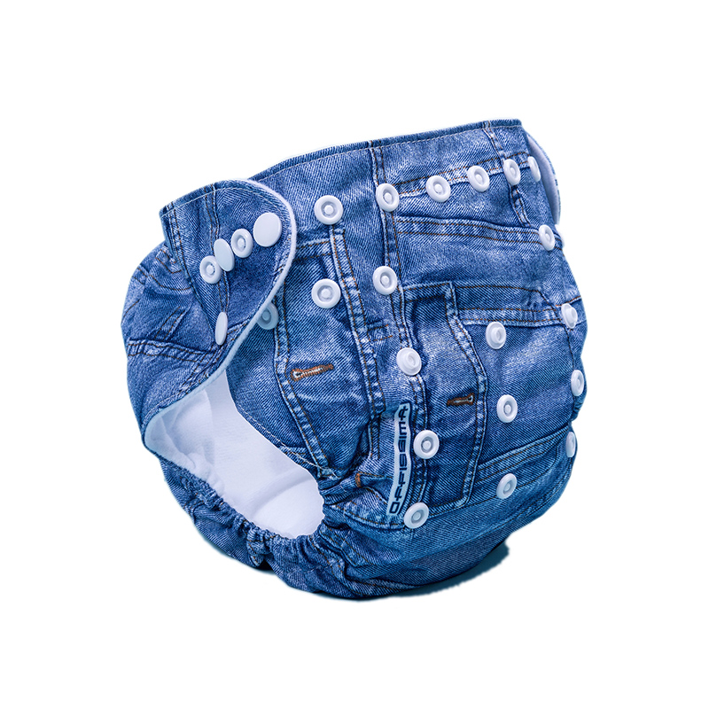 Denim Print Pocket Cloth Diaper