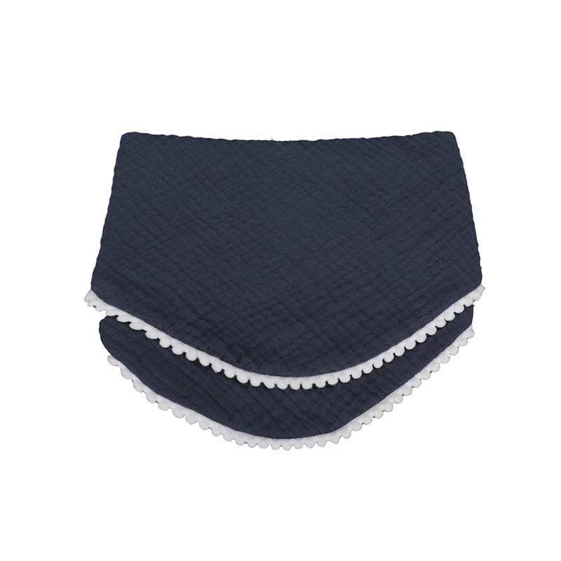 Lace Trim Muslin Drool Bib