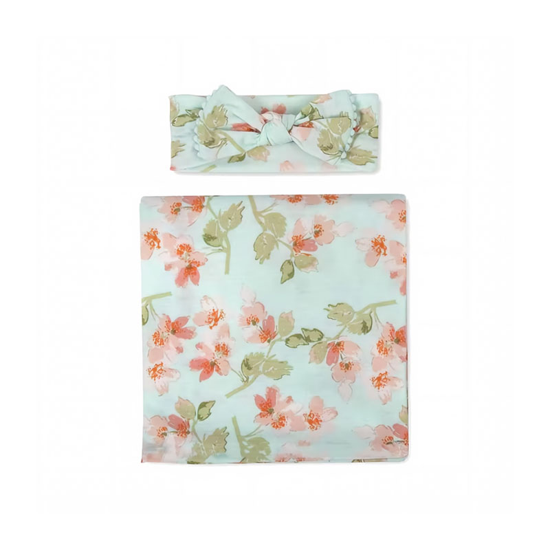 Custom Elastic Baby Swaddle Blanket Soft Spandex Infant Sleep Wrap