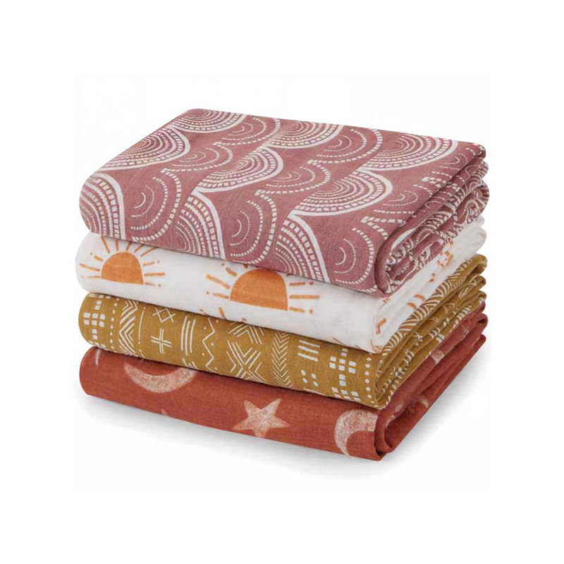 Bamboo Cotton Muslin Baby Swaddle Blanket Breathable Sleep Wrap