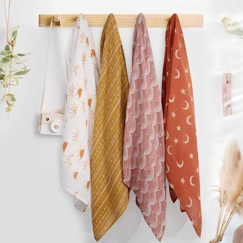 Bamboo Cotton Muslin Baby Swaddle Blanket Breathable Sleep Wrap