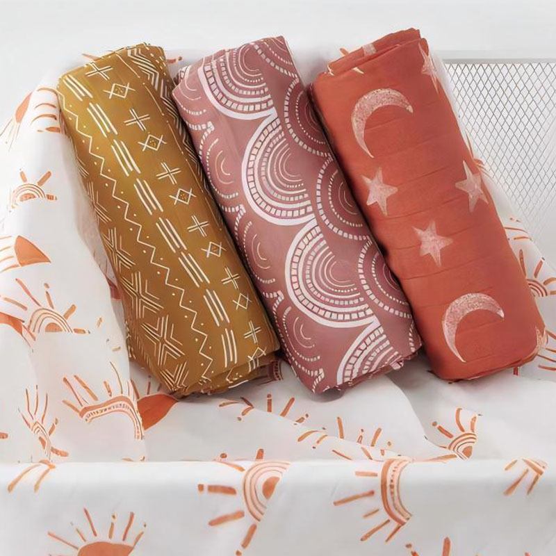 Bamboo Cotton Muslin Baby Swaddle Blanket Breathable Sleep Wrap