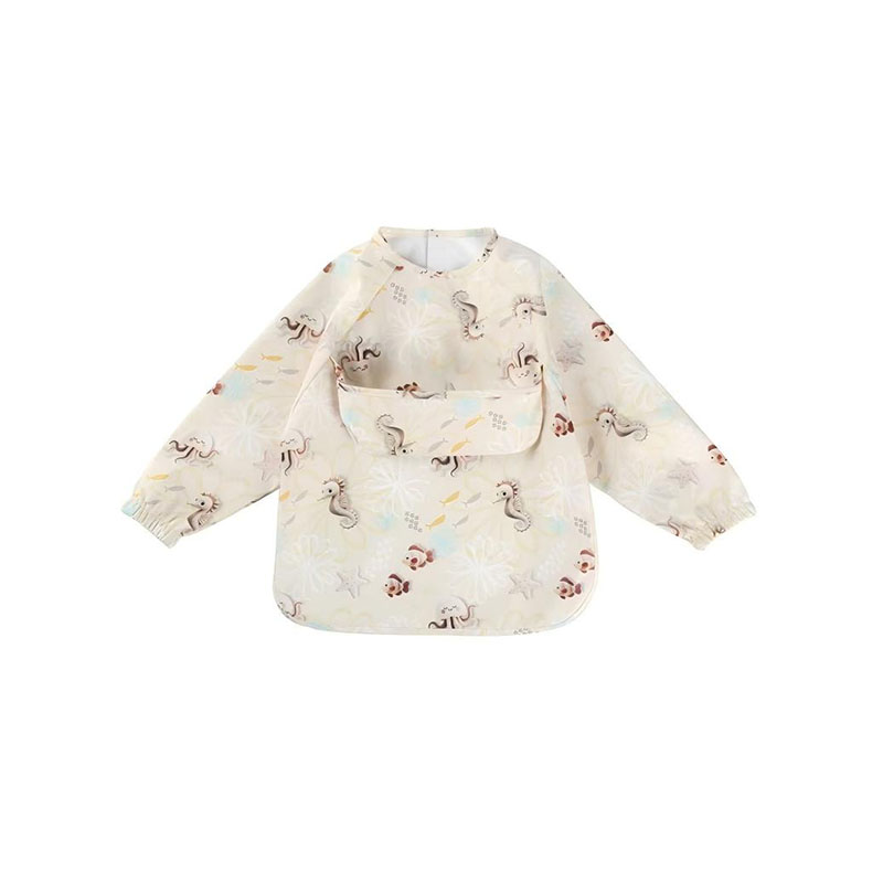 Pocket Design Long Sleeve Baby Bib