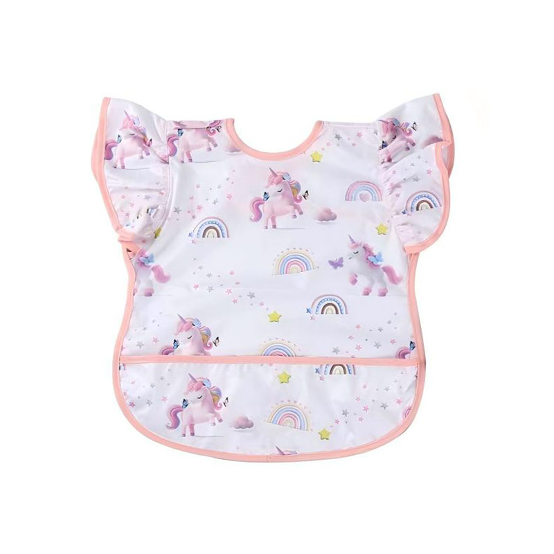 Girls' Short Sleeve Apron Bib for Babies