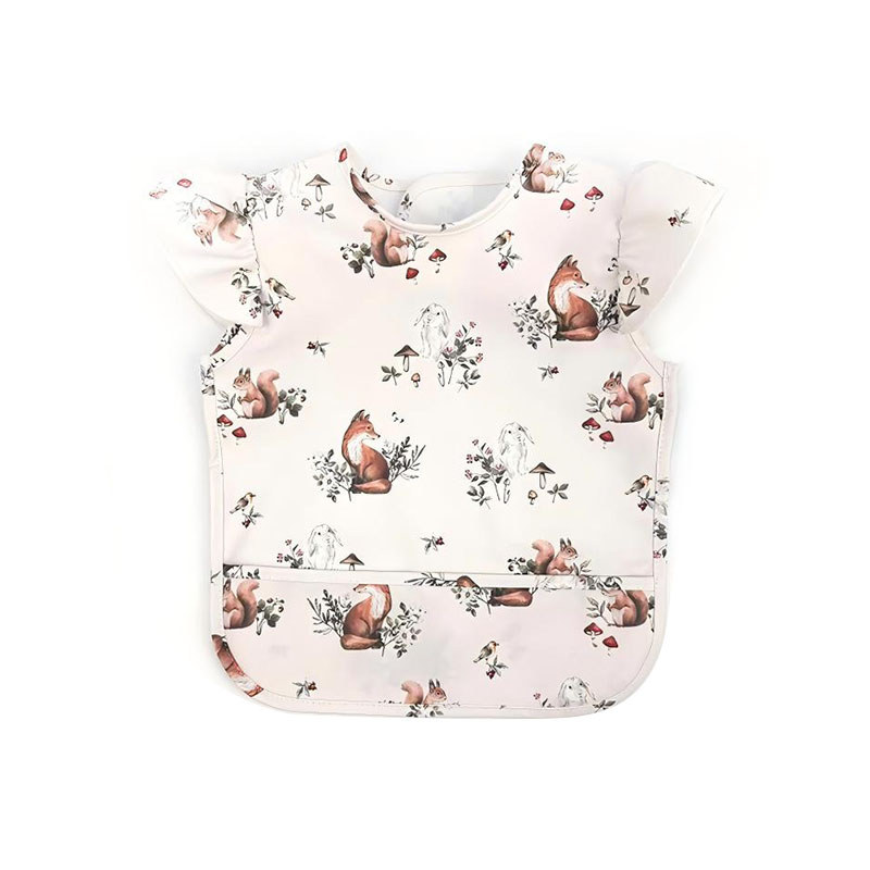 Nordic Woodland Apron Baby Bib