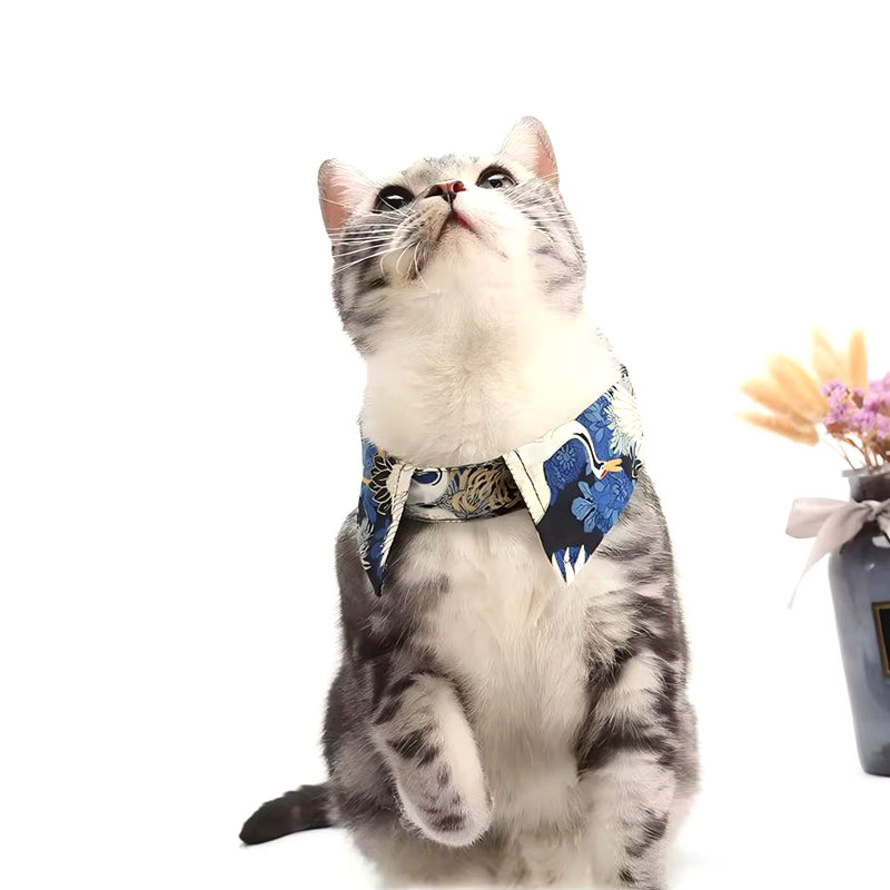Cotton Pet Bow Tie Floral Cat Collar Accessory