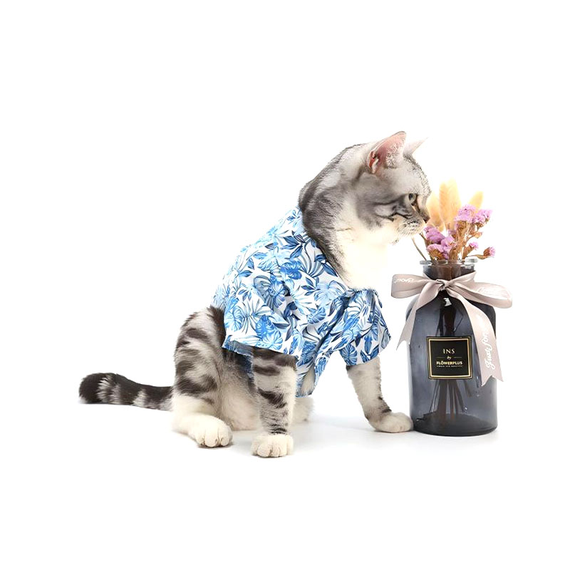 Custom Printed Cat Vest Shirt Peach Skin Pet Apparel