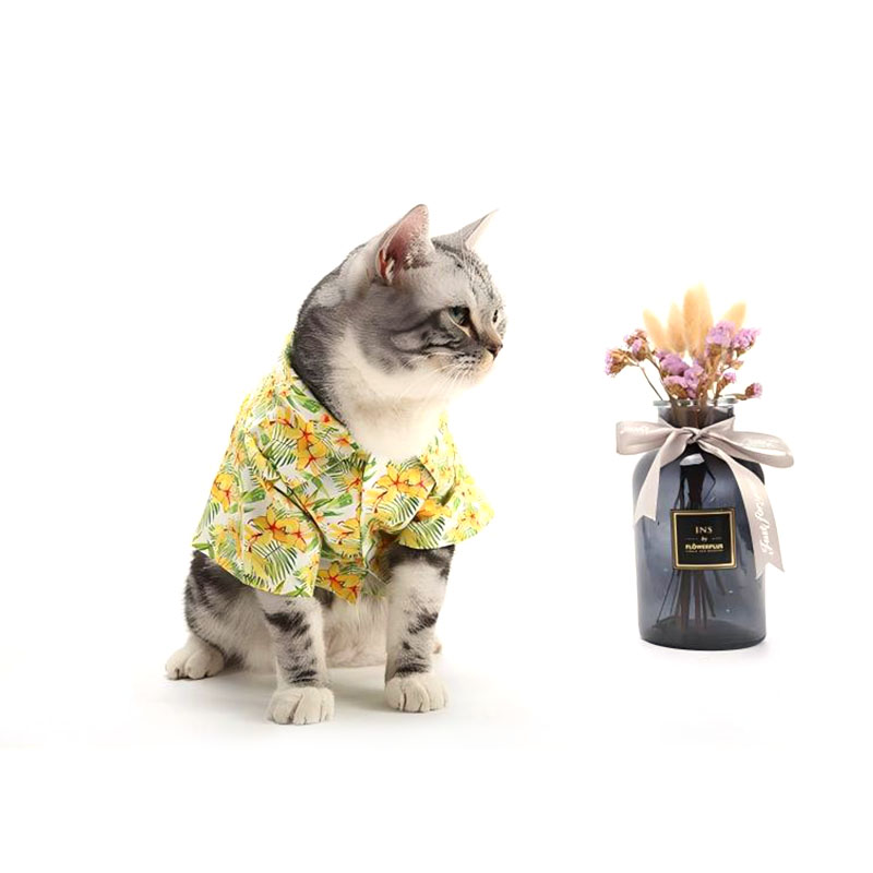 Custom Printed Cat Vest Shirt Peach Skin Pet Apparel